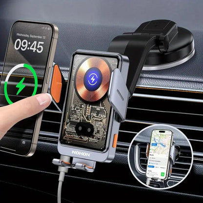 Auto Clamping Wireless Car Phone Holder / Charger