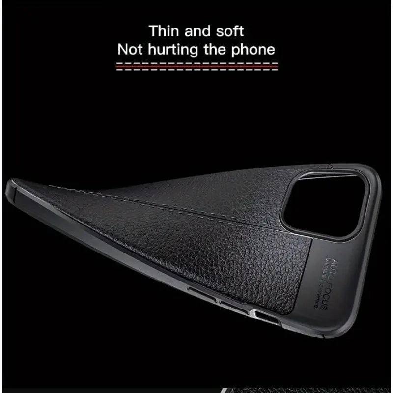 Synthetic Leather Grained Silicone Phone Case