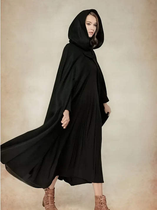 Long Hooded Woolen Cloak